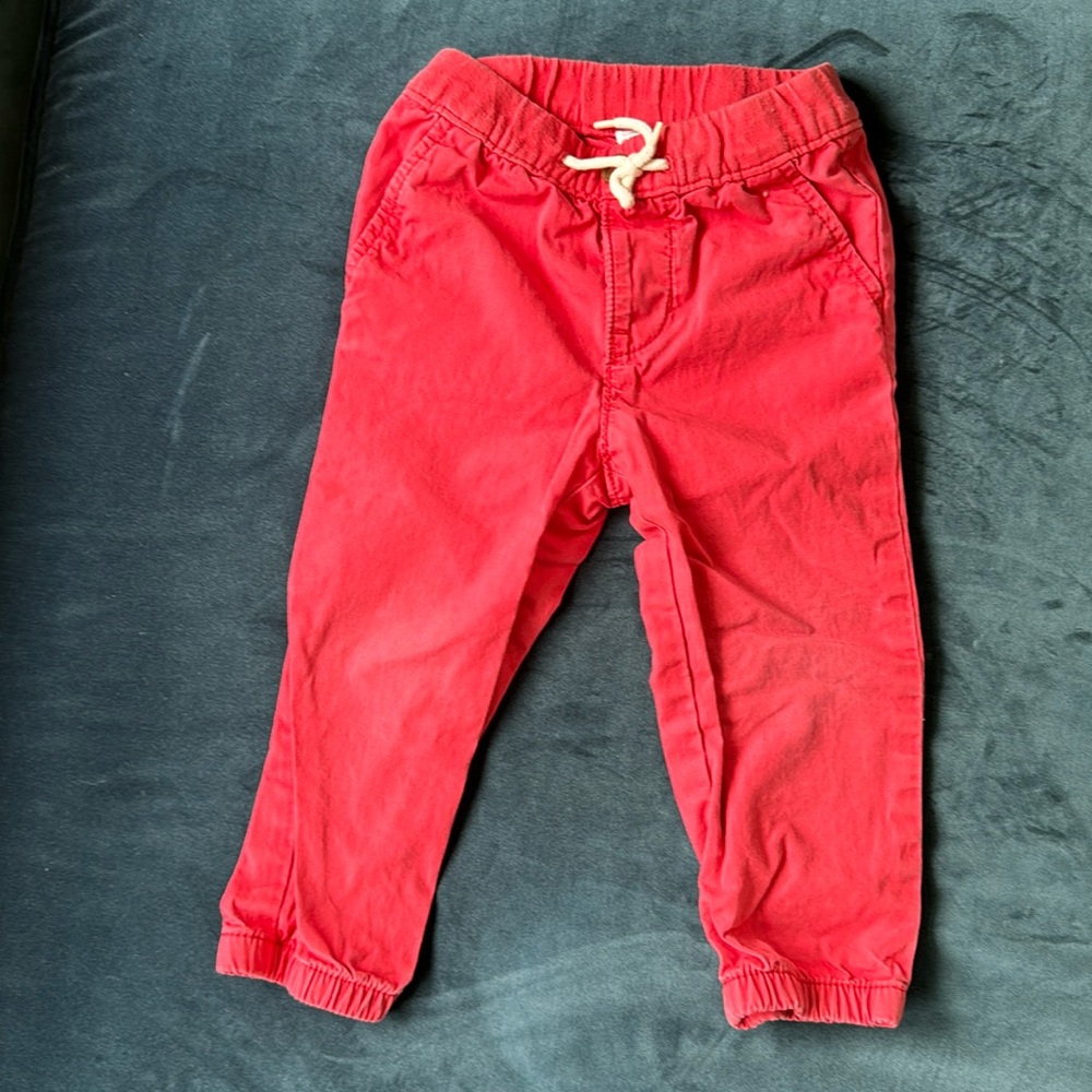 Baby Gap Size 18-24 Months Summer Red Lightweight Cotton Pants